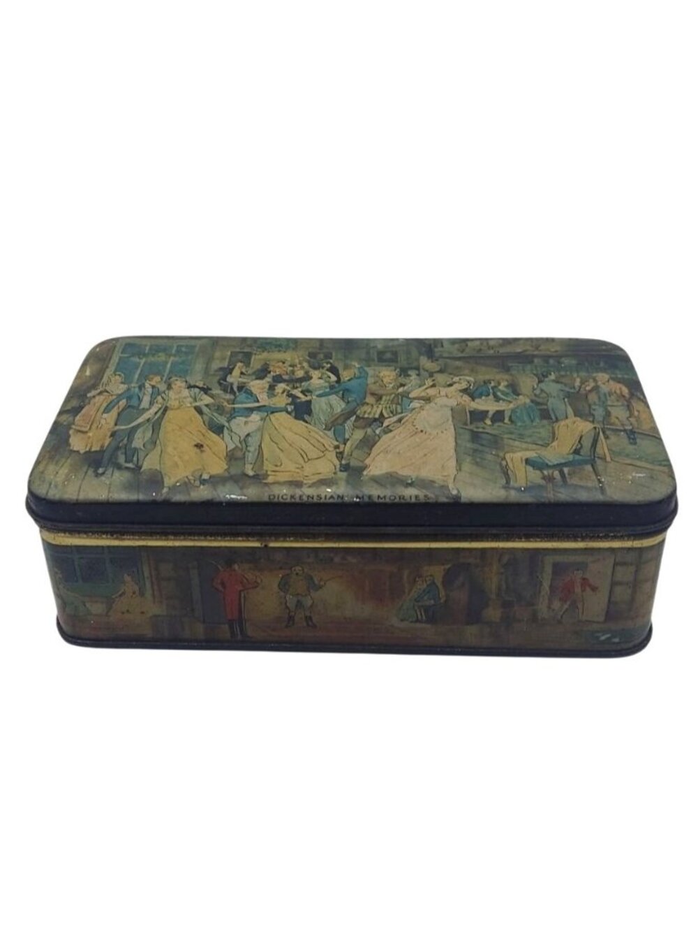 Advertising Tin Thornes Toffee Dickensian Memories England Collectible Vintage